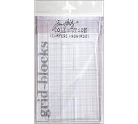 Stampers Anonymous Tim Holtz Lot de 9 Blocs de Grille en Acrylique