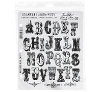 Tim Holtz Lot de tampons en Caoutchouc Motif Cirque Alpha 17,8 x 21,6 cm
