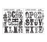 Stampers Anonymous Tim Holtz Tampons adhésifs 17,8 x 21,6 cm, alphabet du cirque