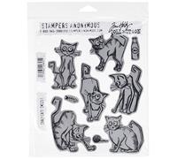 Stampers Anonymous Tim Holtz Tampons Motif Crazy Cats 17,8 x 21,5 cm
