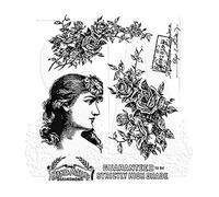 Stampers Anonymous Tim Holtz Tampons Motif Lady Rose 17,8 x 21,5 cm