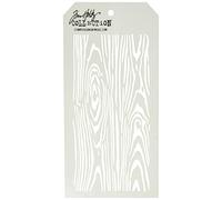 Stampers Anonymous Tim Holtz THS-023 Art Gone Wild Pochoir en Plastique Motif Bois Beige