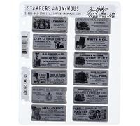 Unbekannt Adverts Large Tim Holtz Cling Rubber Stamp Kit de cms LG de 101