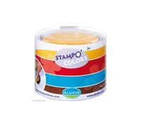 Aladine - Stampo Colors Arlequin - Encreurs Taille XL de Couleur - Encre Lavable - Activités Manuelles et Loisirs Créatifs pour Enfants - Boîte de 4 Encreurs Grand Format - Dès 3 ans 85151