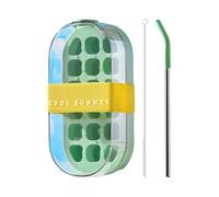 Stampo per cubetti di ghiaccio con coperchio, Vassoio peer Cubetti di Ghiaccio, forma quadrata una facile rimozione, Per birra, cocktail, whisky, Blu