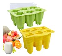 Stampo Per In Silicone, 2 Pezzi 6 Cavità Per La Preparazione Di Dolci Freddi - Stampo Per Ghiaccioli Fatti In | Per Bambini Famiglie Estate Compleanno Feste A Casa Campeggio Succhi Latte Ma