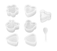 Stampo Per Sushi A Forma Di Cartone Animato - Stampo Per Riso Sushi | Forme Di Animali, 8 Pezzi Utensili Da Cucina Fai Da Te Riutilizzabili Con Design Cartone Per Picnic, Campeggio, Barbecue, Scuola,