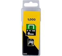 Stan-Ley 1-TRA705T Lot de 1000 agrafes de type G Argenté 8 mm Durable et résistant à la corrosion Papier agrafage tissu, plastique et bois clair Jaune/noir