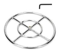 Stanbroil Brûleur rond de 45,7 cm pour foyer à gaz naturel et propane - Brûleur en acier inoxydable 304 pour intérieur et extérieur, BTU 147 000 max