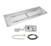 Stanbroil Foyer rectangulaire de 61 cm avec kit d'allumage par étincelle, version gaz naturel, évalué pour jusqu'à 90 000 BTU