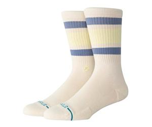 Stance Boyd Crew Chaussettes mollet rayées Blanc/bleu, Beurre, M