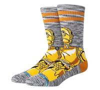 Stance C3PO Crew Chaussettes Star Wars Robot Gris Doré Rayé Veau, doré, M