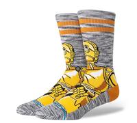 Stance C3PO Crew Chaussettes Star Wars Robot Gris Doré Rayé Veau, doré, M