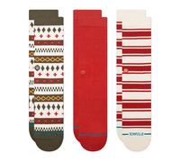 Stance Chaussettes 'Cabin Days' bleu / kaki / rouge / blanc cassé, Taille 42-46