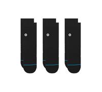 Stance Chaussettes Icon Quarter - Chaussettes multifonctions 3-pack Unisexe M EU 38-42 Noir