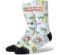 Stance Chaussettes Pops Crew Chaussette (Large, Bleu clair), bleu, Large