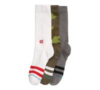 Stance Chaussettes 'The Og' gris / olive / vert clair / blanc, Taille 42-43,5