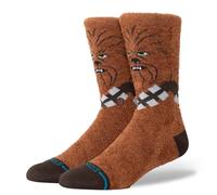 Stance Chewie Crew Socks Chewbacca Star Wars Chaussettes confortables pour mollet Marron