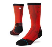 Stance Draper Crew Chaussettes athlétiques à motifs rouges, Rouge, L