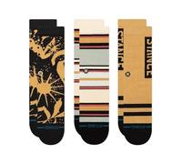 Stance Dunes Lot de 3 paires de chaussettes en coton Motif rayures Multicolore, Noir , M