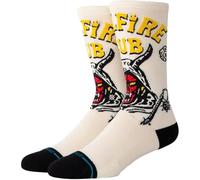 Stance Hellfire Crew Chaussettes Stranger Things Club Blanc Motif Mollet, blanc, M