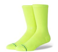 Stance Icon Crew Socks Chaussettes de mollet classiques, jaune fluo, L
