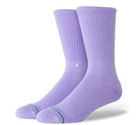 Stance Icon Crew Socks Chaussettes de mollet classiques, Violet fluo., L