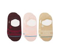 Stance Lot de 3 paires de chaussettes invisibles basiques, bordeaux, Medium