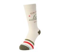 Stance Men's California Republic 2 Crew Socks Off White L