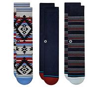 STANCE Mirage Lot de 3 paires de chaussettes pour homme, Bleu marine, Large
