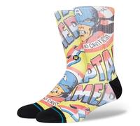 Stance No Cavities Crew Chaussettes Marvel Captain America Jaune à motif veau, jaune, taille unique