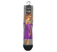 Stance Oompa Loompa Crew Chaussettes Noir Wonka Rayé Coton Veau