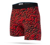 Stance Pelter Boxer en coton mélangé rouge à motifs, Rouge, XL
