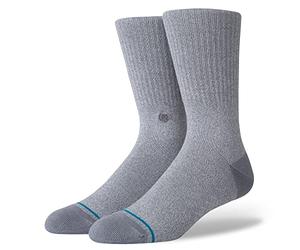 Stance Socks Classique Crew Socks Athletic Nervuré Avec Terry Boucle Arc Soutien Renforcé Talon et Transparente Fermeture Toe