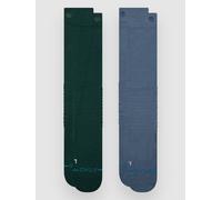 Stance Solid Mid Poly Snow 2 Pack Chaussettes techniques à motifs L