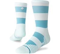 Stance Stacked Up Crew Chaussettes athlétiques à rayures bleues, bleu glace, L