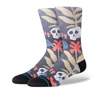 Stance Tropiskull Crew Chaussettes noires à motif tête de mort, Noir , M