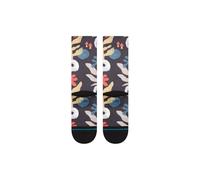 Stance Tropiskull Crew Chaussettes noires à motif tête de mort, Noir , M