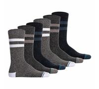 STANCE Unisexe Chaussettes 6er Paquet - The Joven, Logo, Rayures, Crew Gris/B
