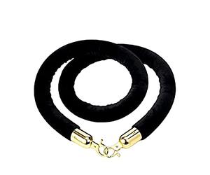 Stanchion Rope Crowd Control Safety Barriers Black Velvet Rope Barrier 1/2/3/4pcs with Gold Plated Hook, High-Density Foam Core Hanging Stanchion Rope for Crowd Control, Queue Barrier Ropes ( Color :