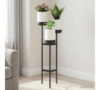 Stand à fleurs Blanc 42 x 39,5 x 125 cm PP et Acier vidaXL