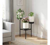 Stand à fleurs Blanc 54 x 49 x 81 cm PP et Acier vidaXL