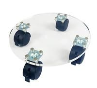 Stand à rouleau de planteur - base en pot en acrylique, déménageur rond | Bac à roulement durable pour jardinières de jardin en plein air, chariot de chariot de 143 lb utilisation du patio de jardin à