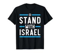 Stand avec Israël Israël Israélite T-Shirt Graphique avec Valeur, Homme, Noir, S