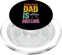 Stand Back Dad Is Grilling Funny BBQ Father's Day PopSockets PopGrip pour MagSafe