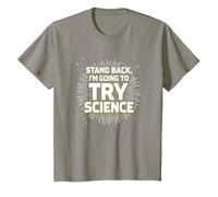 Stand Back, I'm Going to Try Science - Humour du Professeur T-Shirt, Enfant, Ardoise, 3 Ans