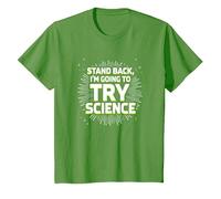 Stand Back, I'm Going to Try Science - Humour du Professeur T-Shirt, Enfant, Herbe, 2 Ans