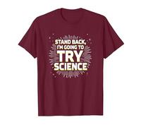 Stand Back, I'm Going to Try Science - Humour du Professeur T-Shirt, Homme, Marron, 3XL