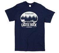 Stand by Me T-shirt Castle Rock Retro Film Tee 80S Adventure L Noir, bleu
