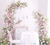 Stand D’Arche De Mariage avec Bases Kit D’Arche De Ballon Assemblage Facile Arc De Mariage en Fer 2pcs Croissant De Lune Stand Floral pour Les Mariages Toile De Fond Événemen, Black, Gold